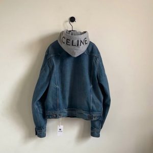 Celine 連帽logo牛仔外套