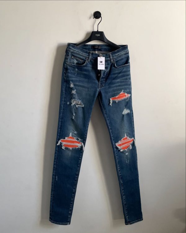 Amiri 破壞拼皮牛仔褲