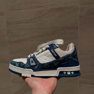 LV trainer 牛仔白藍