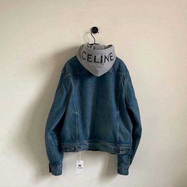Celine 連帽logo 牛仔外套
