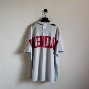 巴黎世家 膠帶logo短袖